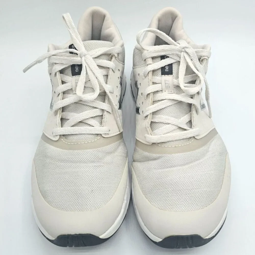 New Balance Women Sneakers 8 Cream Black Cushioned Running Shoes